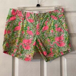 Lilly Pulitzer The Callahan Shorts size 2 BNWOT color pink and green